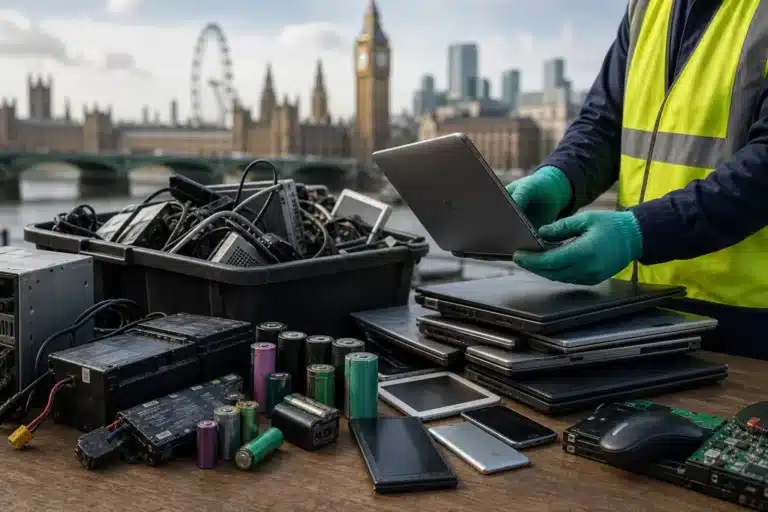 Recykling WEEE w 2026 roku: londyński przewodnik po odpadach elektrycznych i bezpieczeństwie baterii litowych