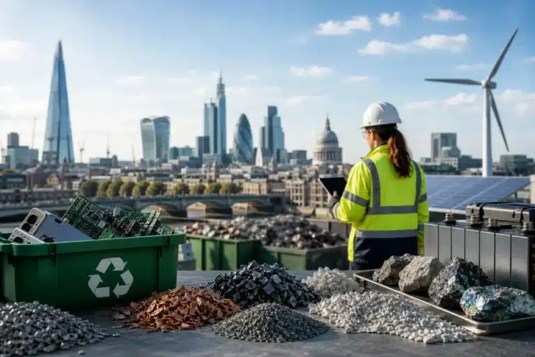 minerałów krytycznych, strategia minerałów, minerały krytyczne 2035, odbiór złomu w Londynie, recykling metali w Londynie